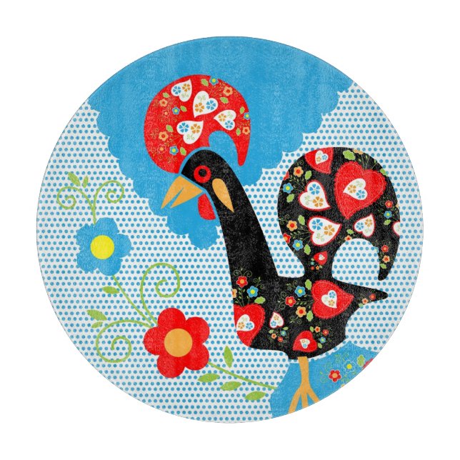 The Portuguese Rooster of Barcelos  Cutting Board (Front)
