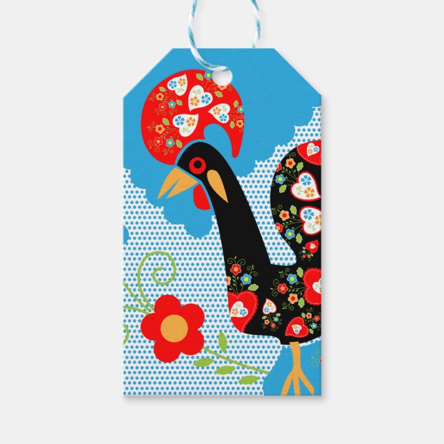 The Portuguese Rooster of Barcelos Gift Tags (Front)