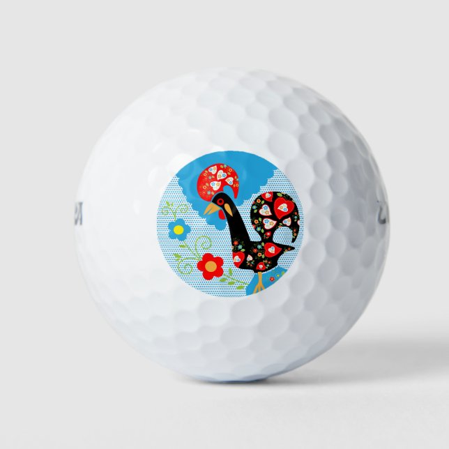 The Portuguese Rooster of Barcelos Golf Balls (Front)