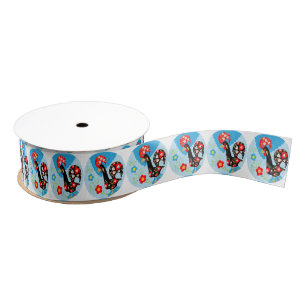 The Portuguese Rooster of Barcelos Grosgrain Ribbon