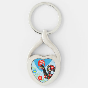 The Portuguese Rooster of Barcelos  Key Ring