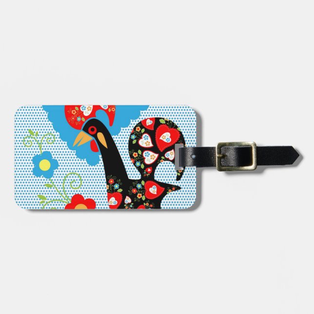 The Portuguese Rooster of Barcelos Luggage Tag (Front Horizontal)