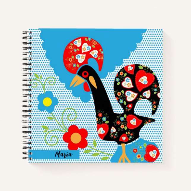 The Portuguese Rooster of Barcelos Notebook (Front)