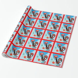 The Portuguese Rooster of Barcelos Wrapping Paper