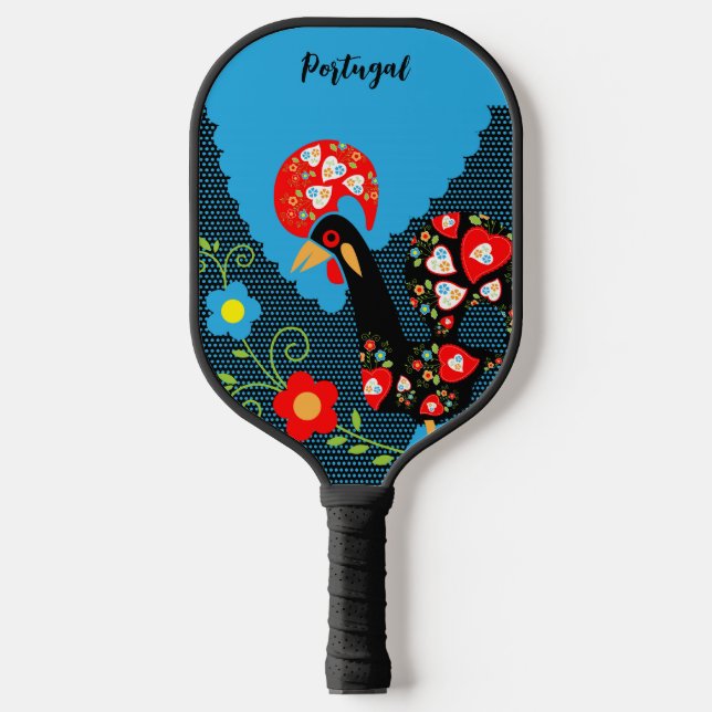 The Portuguese Rooster Pickleball Paddle (Front)