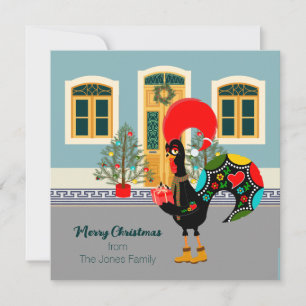 The Portuguese Rooster with a Christmas present