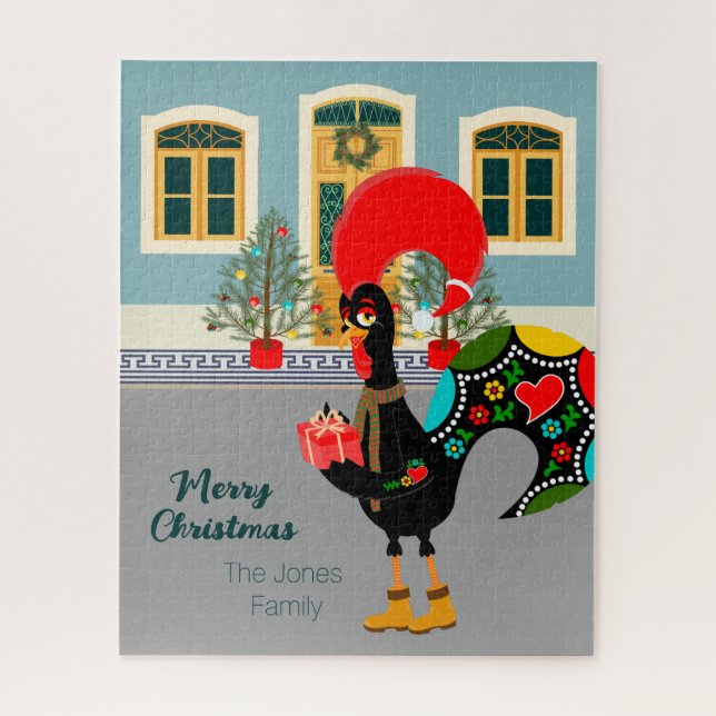 The Portuguese Rooster with a Christmas present Jigsaw Puzzle (Vertical)