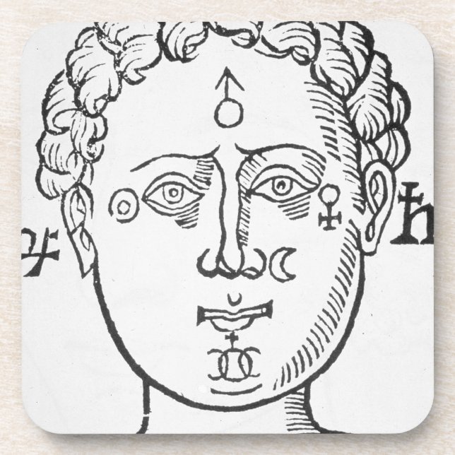 The Position of the Planets in the Human Head, cop Coaster (Front)