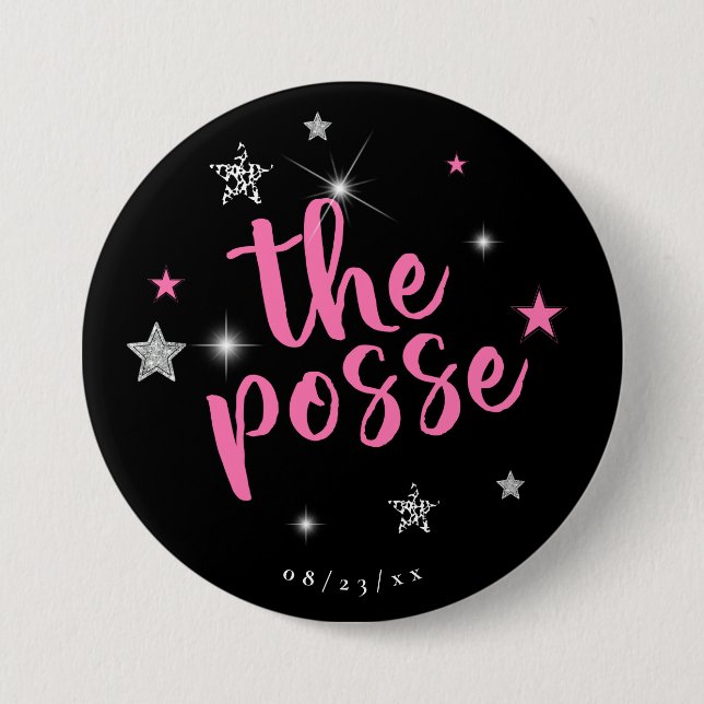 The Posse Disco Bachelorette ID925 7.5 Cm Round Badge (Front)