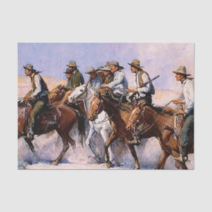 “The Posse” Western Art by WHD Koerner Tissue Paper