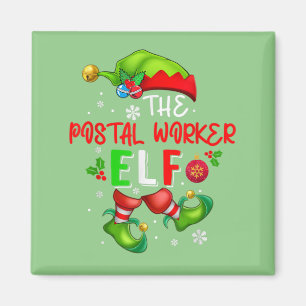 The Postal Worker Elf Christmas Elf Costume Lover Magnet