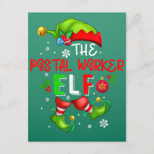 The Postal Worker Elf Christmas Elf Costume Lover Postcard