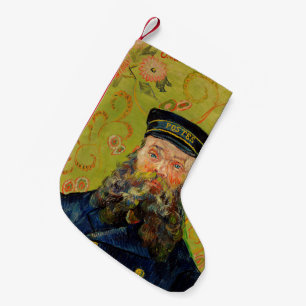 The Postman Joseph Roulin by Vincent Van Gogh Small Christmas Stocking