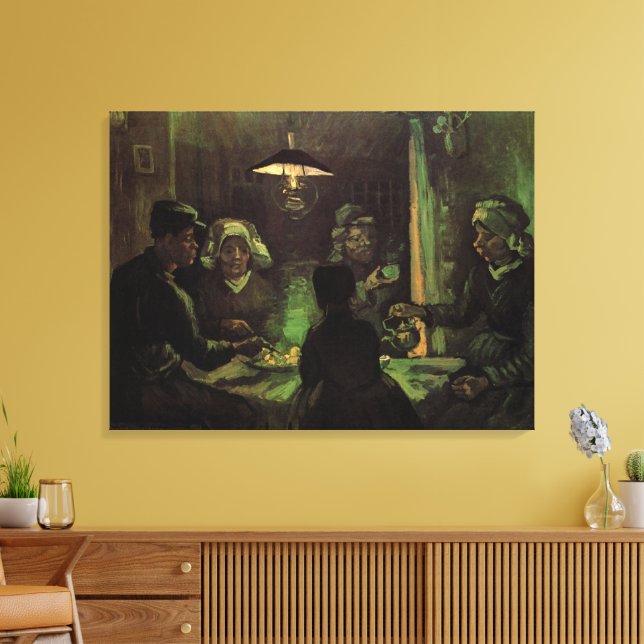 The Potato Eaters by Vincent van Gogh Canvas Print (Insitu(LivingRoom))