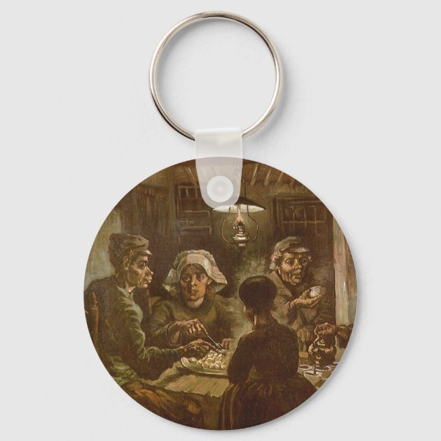 The Potato Eaters by Vincent van Gogh Key Ring (Front)