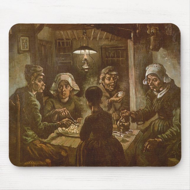 The Potato Eaters by Vincent van Gogh Mouse Pad (Front)