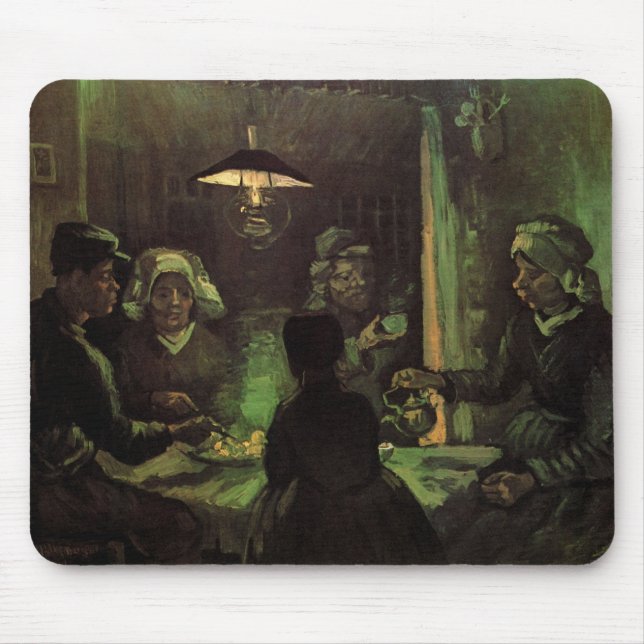The Potato Eaters by Vincent van Gogh Mouse Pad (Front)