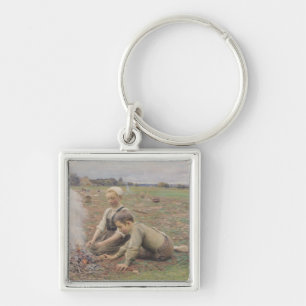 The Potato Gatherers, 1898 Key Ring
