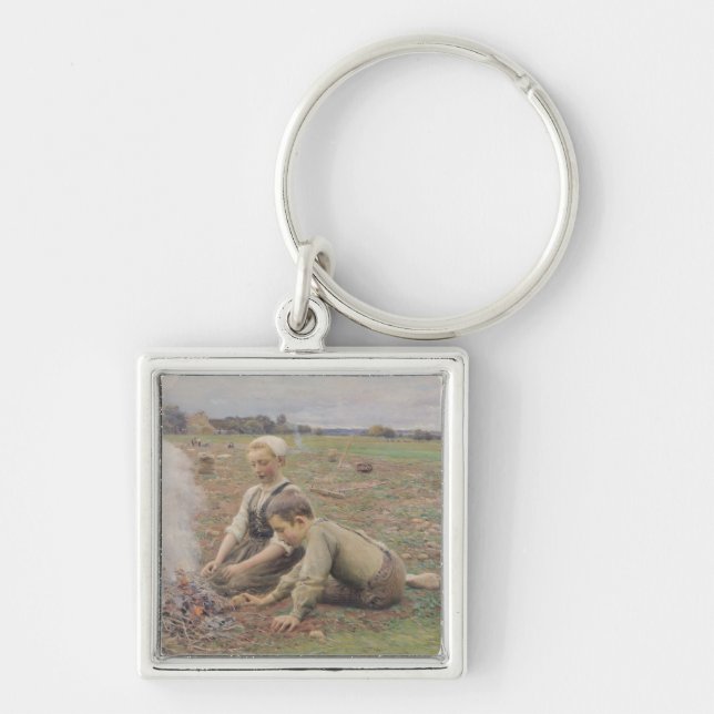 The Potato Gatherers, 1898 Key Ring (Front)