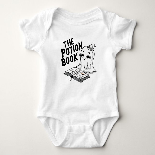 The Potion Book For Halloween Baby Bodysuit (Front)