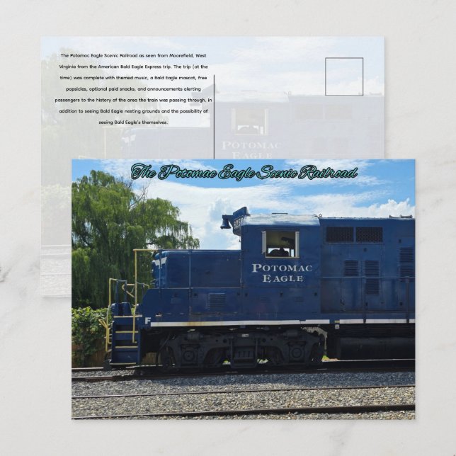 The Potomac Eagle Scenic Railroad Postcard (Front/Back)