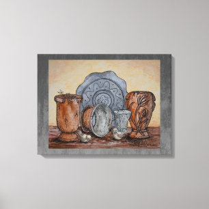 “The Potter’s Pots” Fine Art Still Life Canvas Print