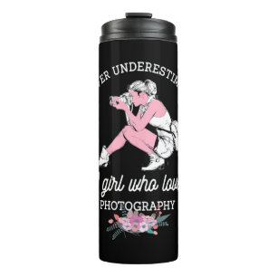 The Power Of A Girl Who Loves Photography Thermal Tumbler