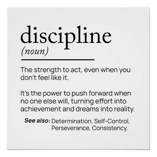 The Power of Discipline Poster (Front)