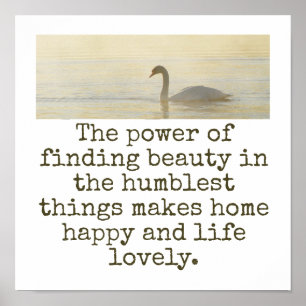 The Power Of Finding Beauty - Beauty Quote  Poster