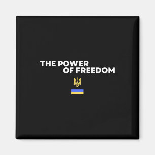 The Power Of Freedom Trident Ukrainian Flag Symbol Magnet