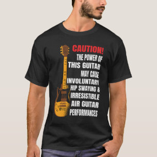 The Power Of Guitar Men Black  T-Shirt