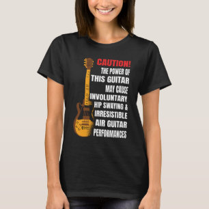 The Power Of Guitar Women Black T-Shirt