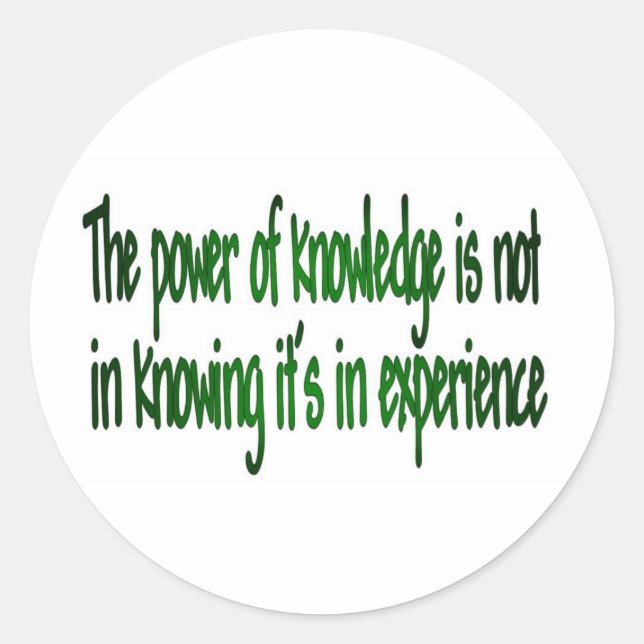 The Power of Knowledge Classic Round Sticker (Front)