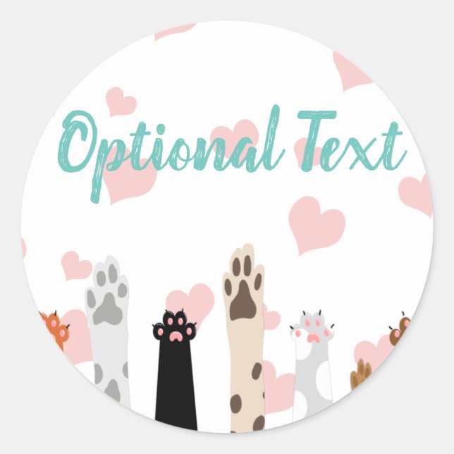 The Power of Paws  Classic Round Sticker (Front)