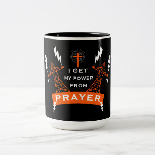 The Power Of Prayer Two-Tone Coffee Mug