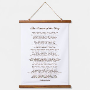 The Power of the Dog Poem by Rudyard Kipling Hanging Tapestry