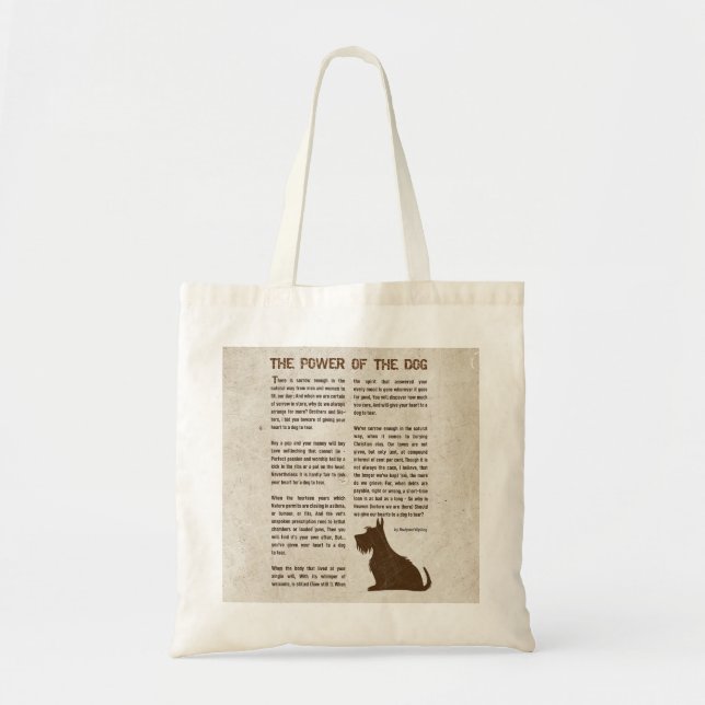 The Power of the Dog Poem - Rudyard Kipling Tote Bag (Front)