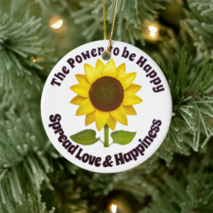 THE POWER TO BE HAPPY SUNFLOWER ORNAMENT