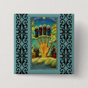 The Powerful Hand (Mano Poderosa ) 15 Cm Square Badge