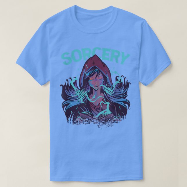 The Powerful Sorcery Magical Power Wizard T-Shirt (Design Front)