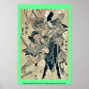 The powerful Tomoe Gozen by Katsukawa, Shuntei Uki Poster