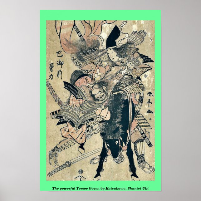 The powerful Tomoe Gozen by Katsukawa, Shuntei Uki Poster (Front)