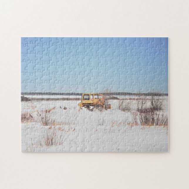 The Prairies Saskatchewan Canada Old Tractor Jigsaw Puzzle (Horizontal)
