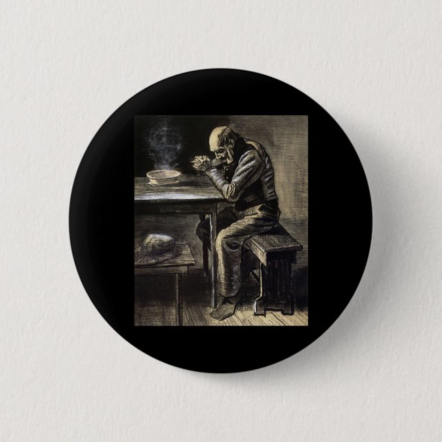 The Prayer 6 Cm Round Badge (Front)