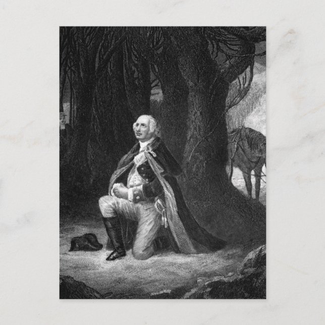 The Prayer at Valley Forge.  Gen_War Image Postcard (Front)