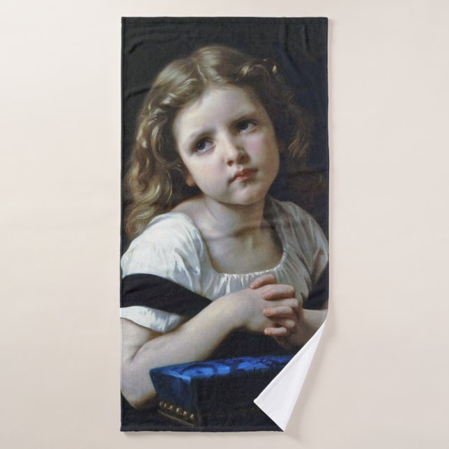 The Prayer, Bouguereau Bath Towel (Bath Towel)