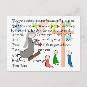 "The Praying Nun" Story Art Gifts Postcard