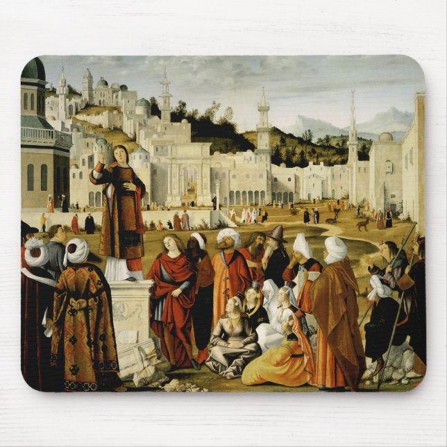 The Preaching of Saint Stephen in Jerusalem Mouse Pad (Front)