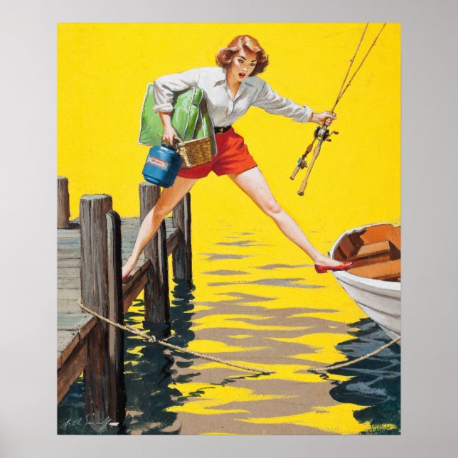 The Predicament 1955 Pin Up Art Poster (Front)