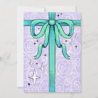 The Present (Green & Purple)  Holiday Card